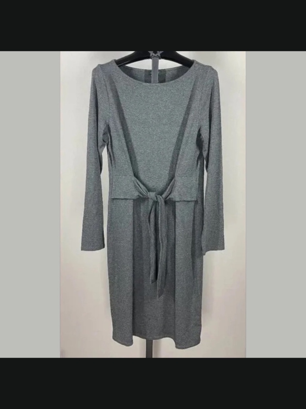 NEW J Jill Dress Womens Small gray tie sheath casual preppy classic